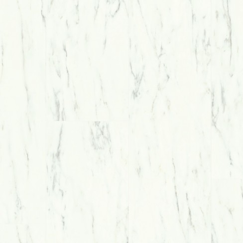 Виниловый пол Quick-Step Ambient Glue Plus Мрамор каррарский белый 40136 1305x327x2,5 в Курске