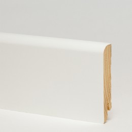 Плинтус деревянный ламинированный Pedross белый гладкий 70х15