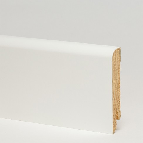 Плинтус деревянный ламинированный Pedross белый гладкий 70х15 в Курске