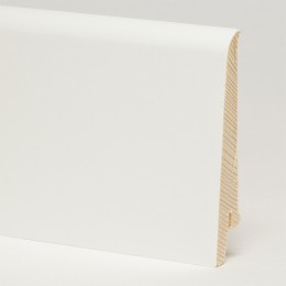 Плинтус деревянный ламинированный Pedross белый гладкий 80х16 в Курске