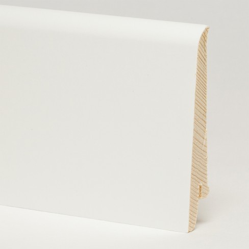 Плинтус деревянный ламинированный Pedross белый гладкий 80х16 в Курске